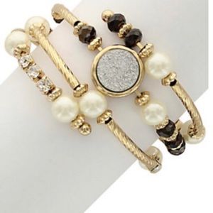 BRACELET WRAP 14K GOLD PLATED SPARKLING SAGE